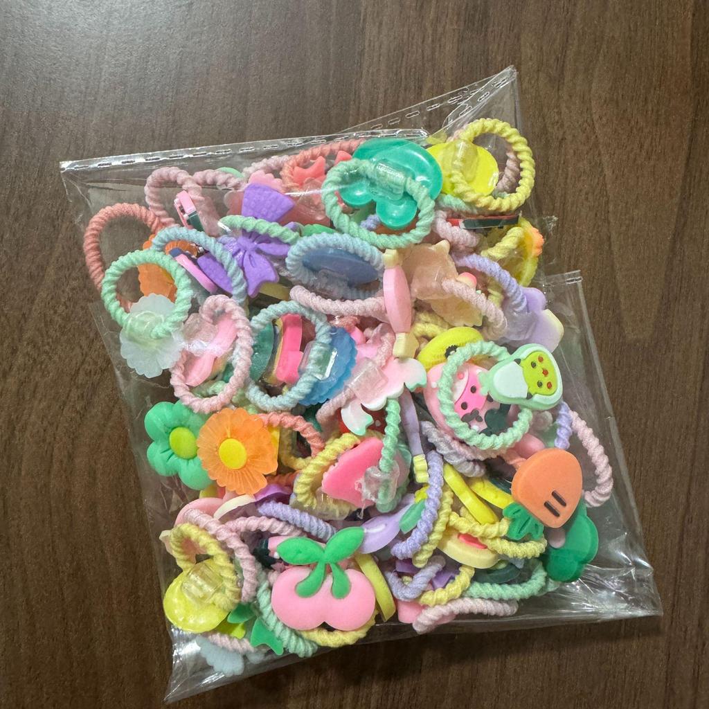 Non-Damaging High-Elastic Hair Ties: Gentle Rubber Bands for Kids' Hairstyles