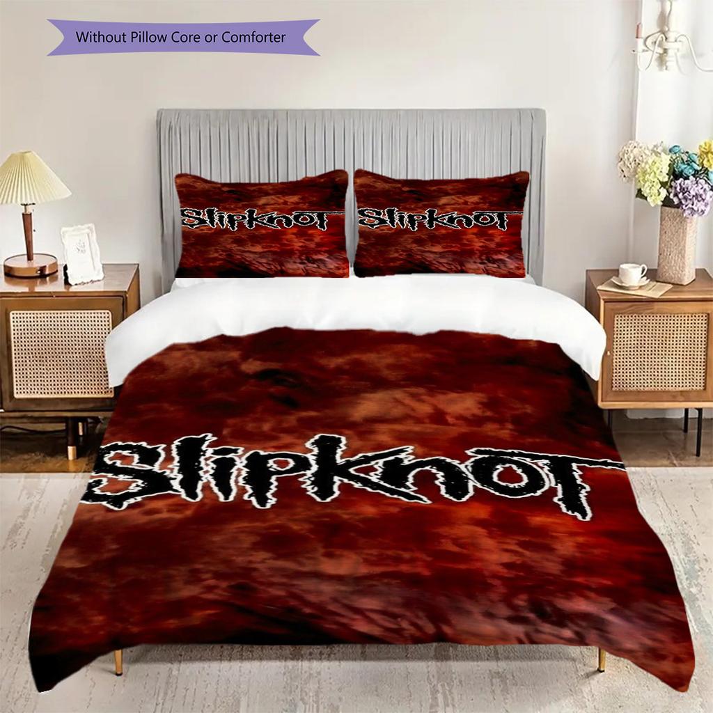 Slipknot Band Logo Comforter Set Bedding 1 Duvet Cover 2 Pillowcase Without Core Duvet Cover And Pillowcase Soft And Comfortable