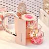 360-Degree Rotating Cosmetic Storage Box Dustproof Multi-Functional For Storing Brushes Sponges And Lipstick