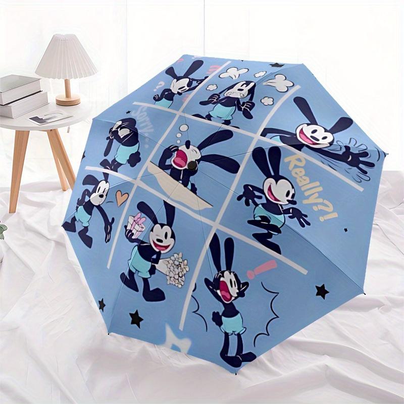 1pc Mouse Emotions Automatic Open/Close Cute Umbrella Sturdy Iron Frame, Compact Travel Umbrella - Perfect Gift,  a0829121