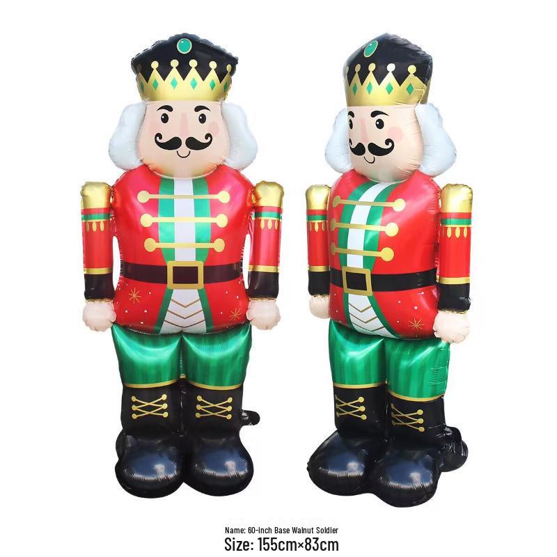 3D Santa and Sleigh with Reindeer Balloon Decor Set