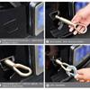 5M/8M Car Tow Cable Heavy Duty 5Ton/8Ton Trailer Rope Towing Pull Rope Strap Hooks Van Road Recovery Car Accessories Secure Lock