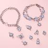 Alloy Zircon Love Butterfly Snowflake Pendant DIY Beaded Handmade Bracelet Necklace Ornament Accessories