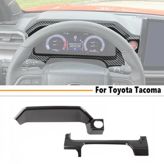 For Toyota Tacoma 2024-2025 Carbon Fiber Dashboard Panel Frame Trim Cover Bezel