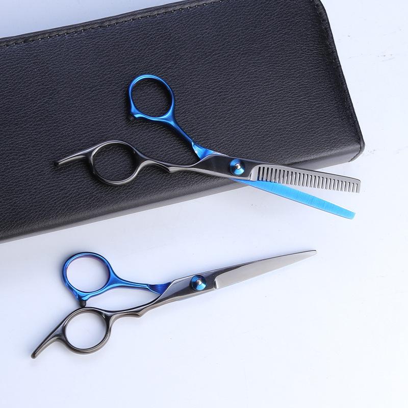 Professional Hair Cutting Scissors Set Straight Thinning Shears Salon Barber Kit Black Gold Blue Purple