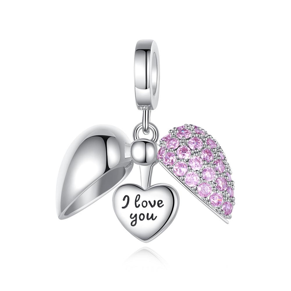 

S925 Silver Zircon Heart Pendant DIY Craft Kit For Handmade Family Love Gift