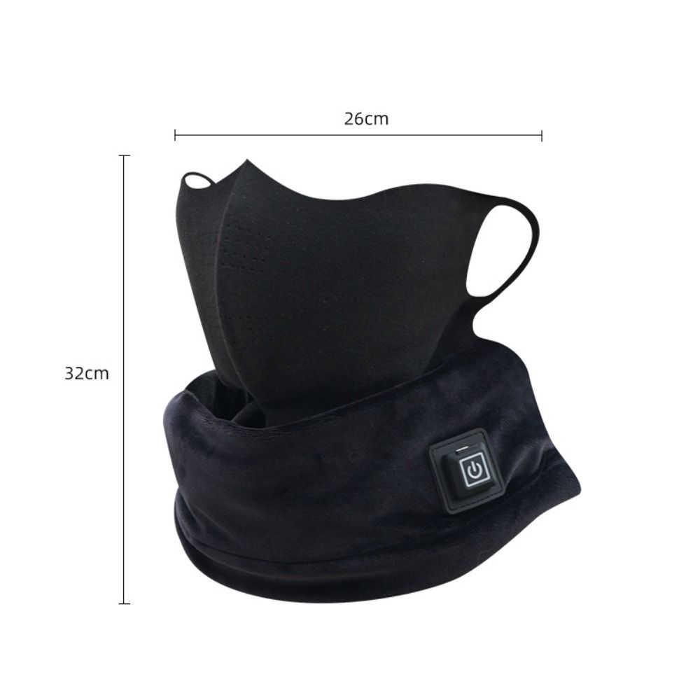 Removable Heated Neck Scarf USB Charging Heated Scarf Light Heating Scarf Mask  For Men And Women