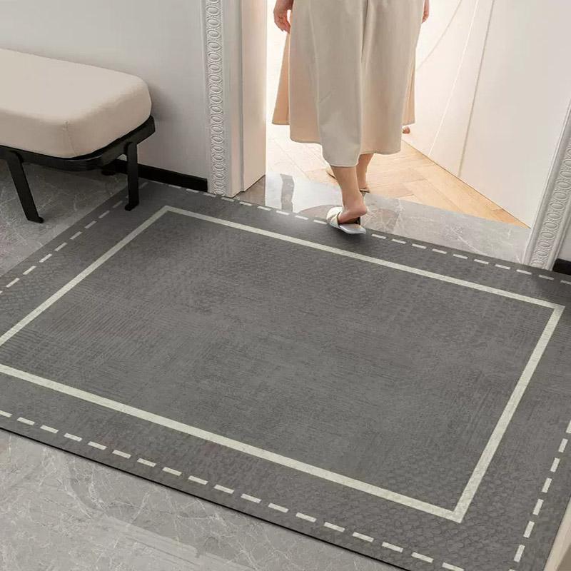 PVC Entry Door Floor Mat Kitchen Waterproof and Oil-proof Carpets Bathroom Non-slip Carpet Large Area Balcony Rugs Easy To Clean