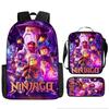 Cartoon-Rucksack-Set 3 Teile Leichte Schultasche für Mittelschüler Umhängetasche