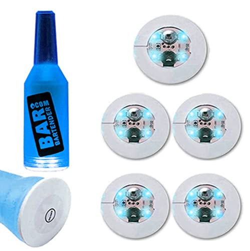 5pcs Set LED Luminous Coasters Light Up Glass Drinking Bottle Cup Mat for Parties Weddings Bar Christmas Home Pub