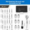 Precise Ratcheting Wrench Tool Set With 72 Tooth Mechanism Magnetic Bits And Ergonomic Grip For Electronics Maintenance