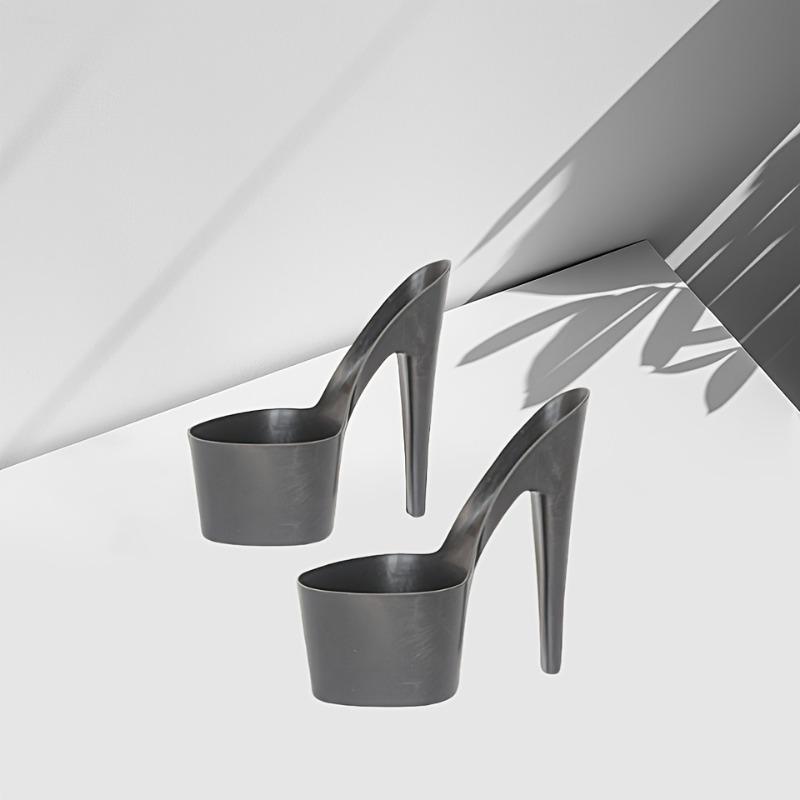2pcs High Heel Shaped Flower Pots, Modern High Heel Shaped Plastic Flower PotsMultifunctional Floor Standing Flower Pots