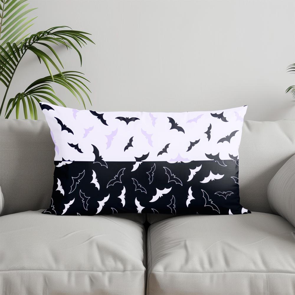 Home Decor Halloween-themed Spooky Pillow Cover Suitable For Sofa Bedroom Car Pillow Cover Cushion Rectangular Back Cushion