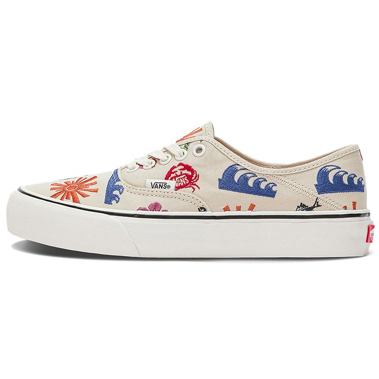 Vans Authentic Embroidered Casual Low-Top Skate Shoes Unisex sneakers White VN0A5HYP2N1