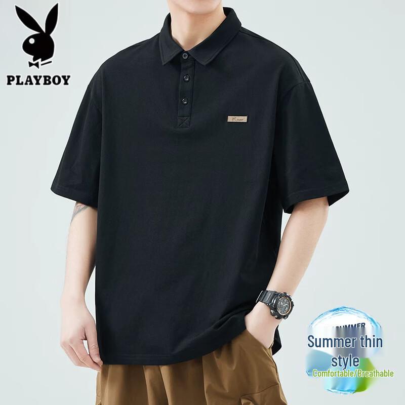 Playboy Men s Ice Silk Breathable Polo Shirt XL