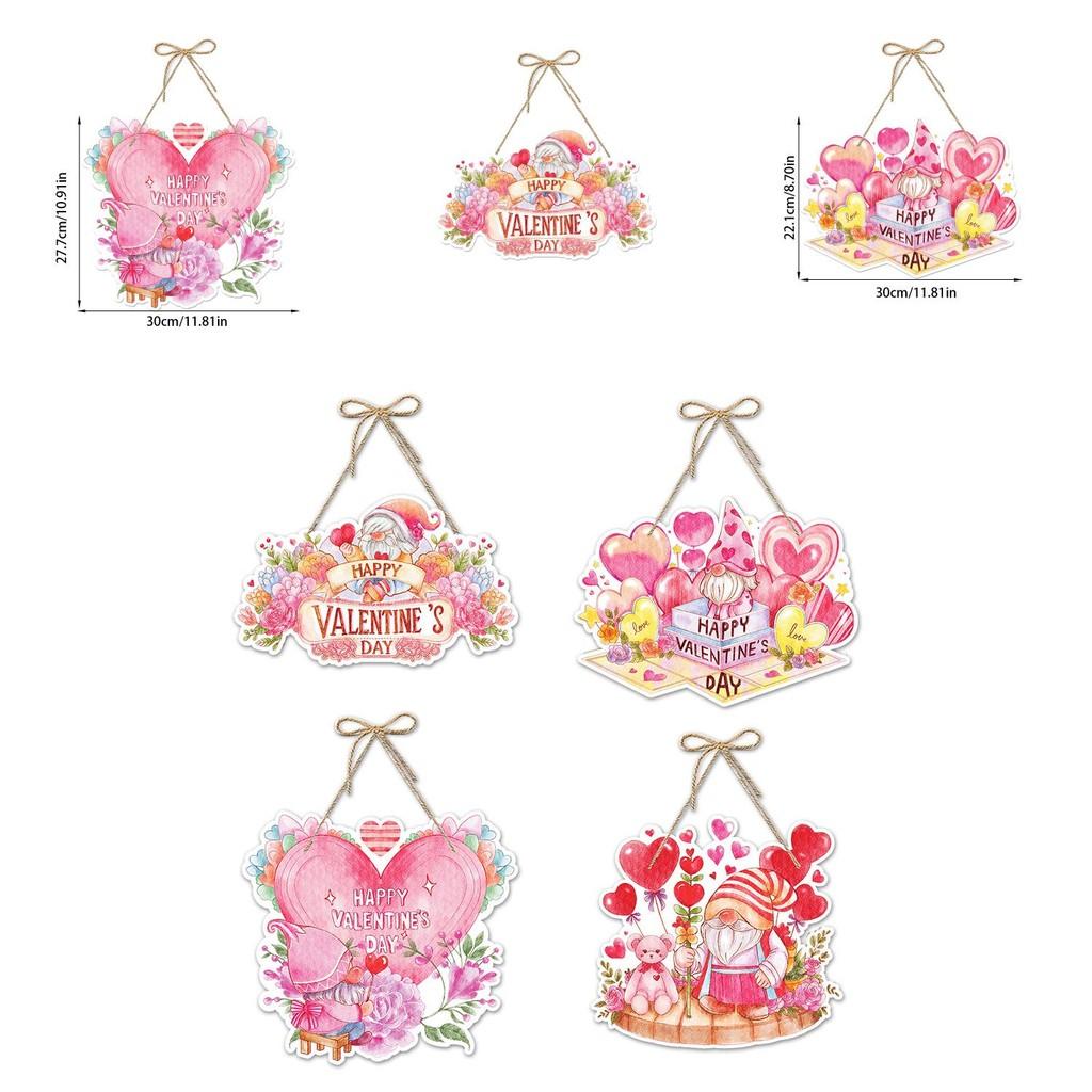 Valentinstag Rosa Türdeko Für Partyumgebung Mit Papier Material Hängende Accessoires