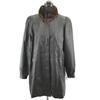 Cow Leather Balmacaan Coat Ribbed Cuffs Brown Women's Free