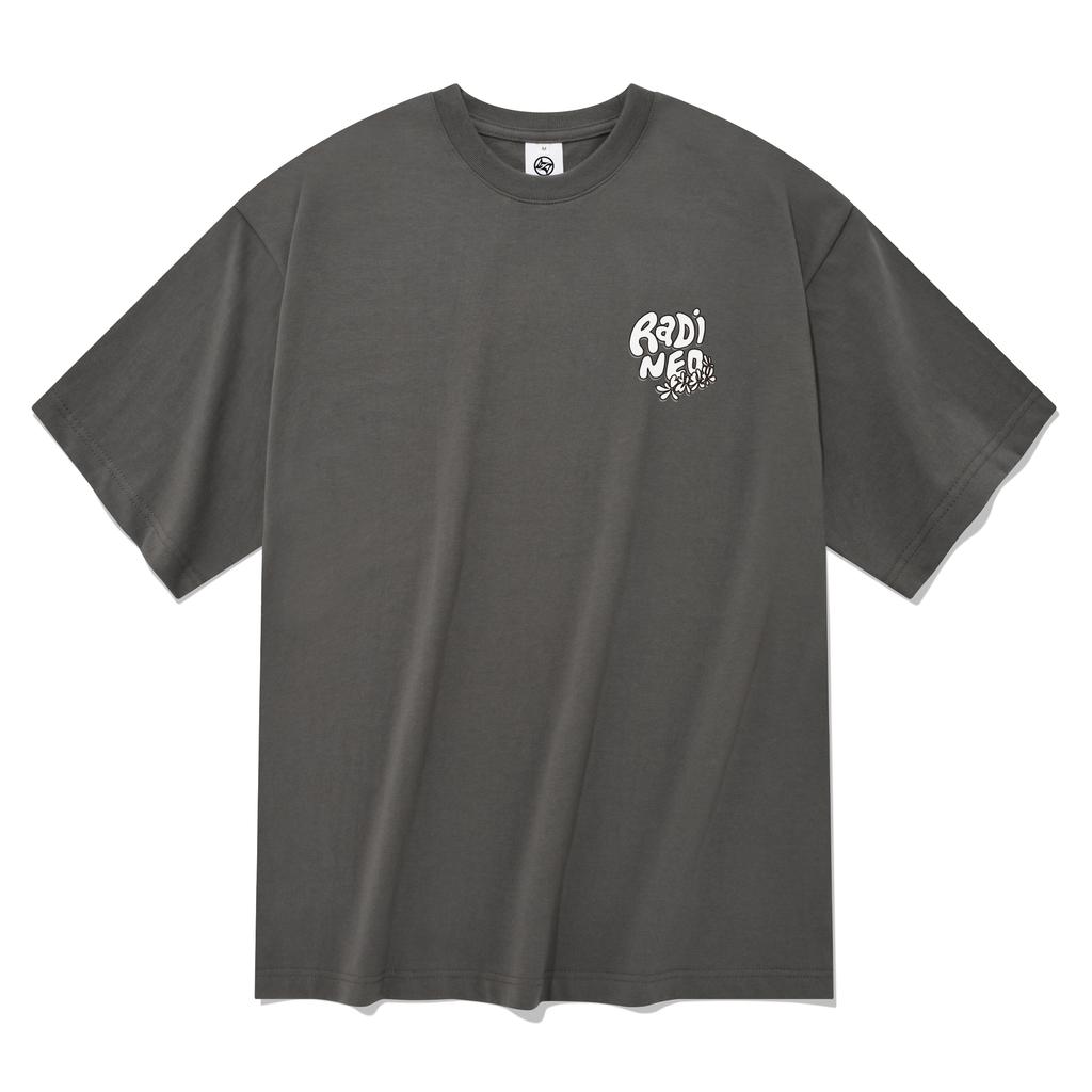 RADINEO Flowery Short Sleeve T-Shirt Gray
