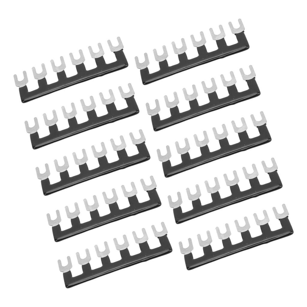 10Pcs Terminal Strip 400V 25A Red Copper Flame Retardant PVC Fork Type Terminal Blocks for Appliance Industry Power TB