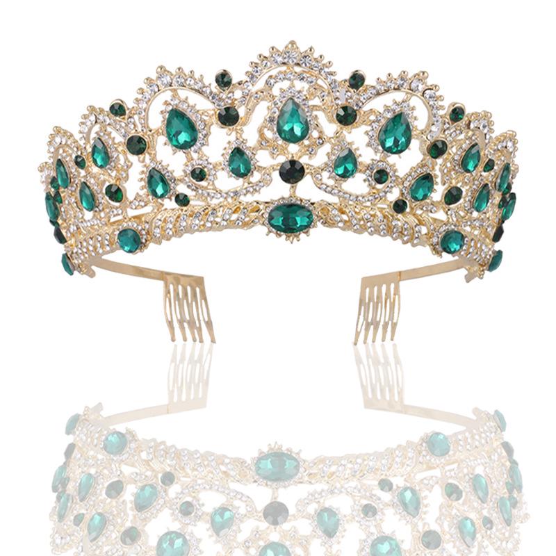 

Korean Red Rhinestone Wedding Hair Accessories Popular Bridal Crown Wedding Accessories