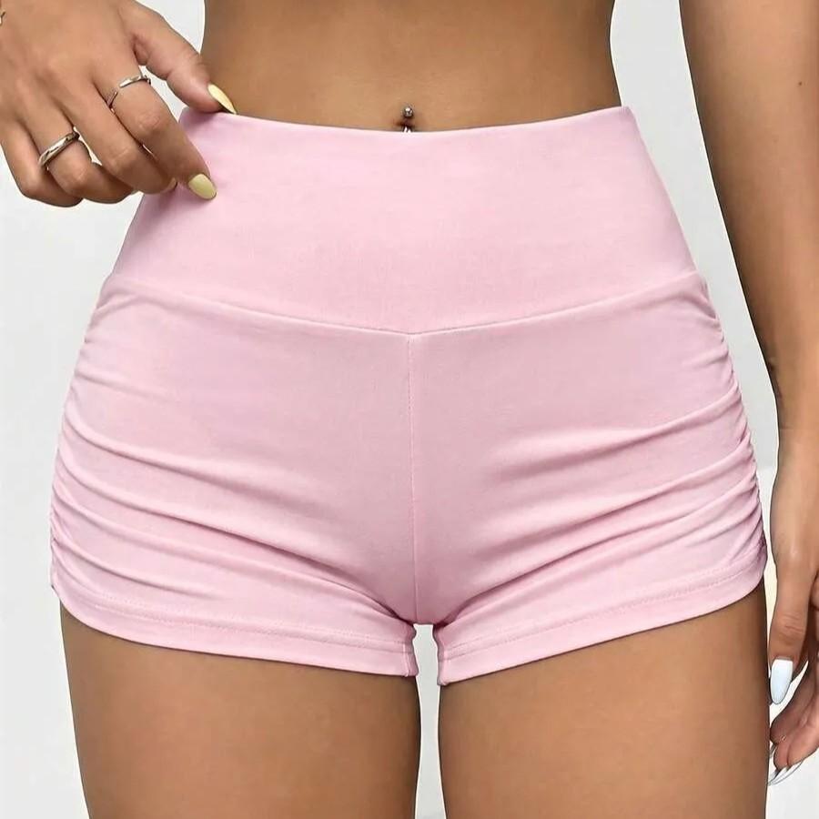 Nackte Dreipunkt-Hose, Yogahose, Damen-Sportshorts mit Kordelzug, Pfirsich-Po-Lifting-Fitnessshorts, Damen Sommer
