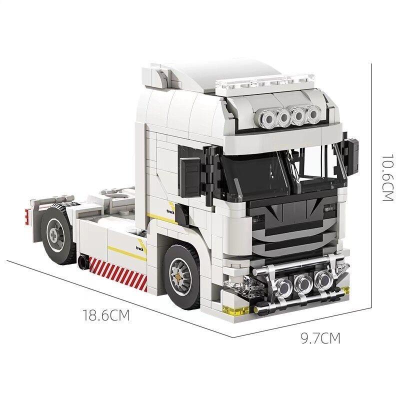 European Truck Head Semi-Trailer, Oil Tanker, Container Trailer Building Block Model Toys Kids Boys Educational Birthday Gifts
