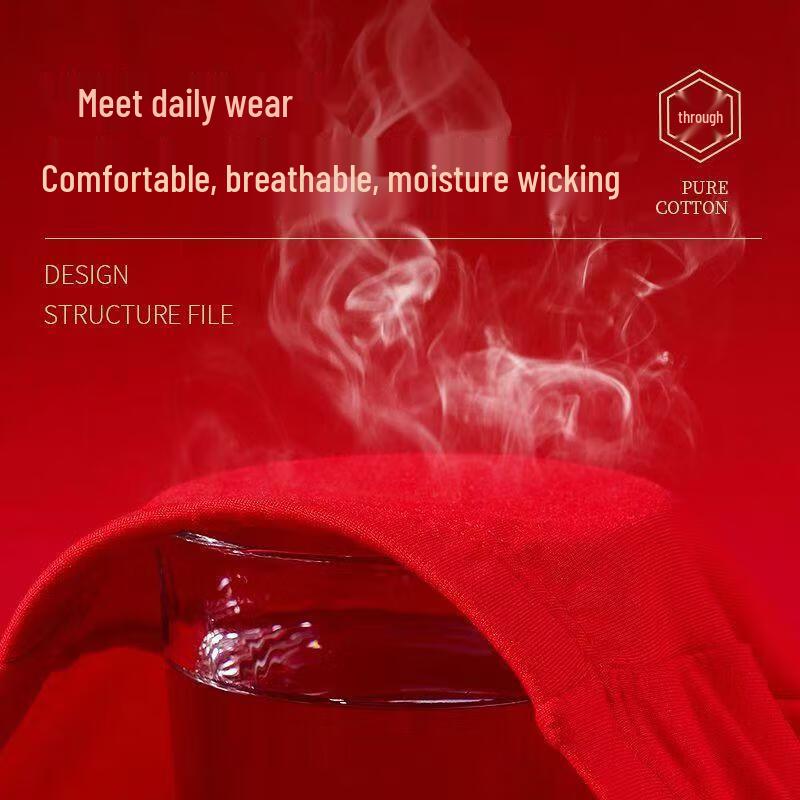 Men's Lucky Red Cotton Boxer Briefs - 4-Pack