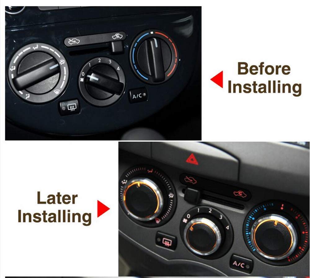 Bestmaple Nissan NV200 Vanette Air Conditioning Dial Genuine Compatible Aluminum Dial Ring