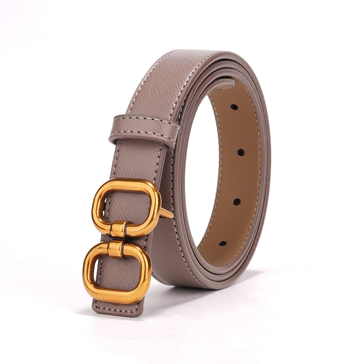 

Women s Belt Genuine Leather Fashionable Versatile Jeans New Summer Sweet Design Black Thin Belt 105cm