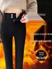 Plus Size Women's Thickened Velvet Leggings - Warm, Cold-Resistant, Stretchy Skinny Pants for Spring & Autumn