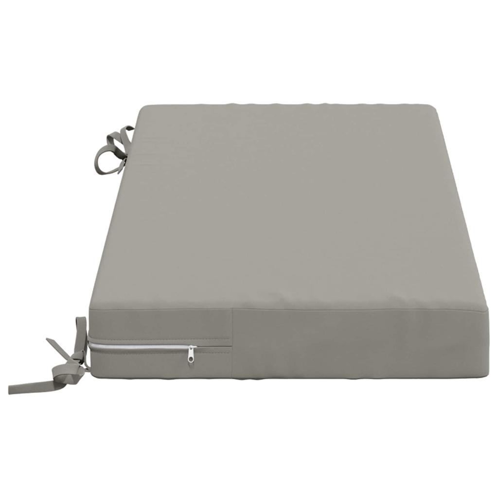 2 Piece Bench Cushions SOEST 2 Pcs. 100percent Polyester Grey