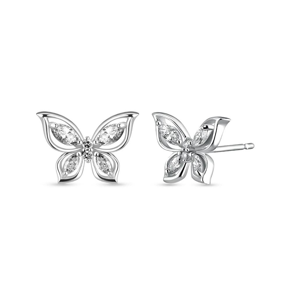 Dorocy 14K Della Aire Butterfly Earrings (Lab Diamond)