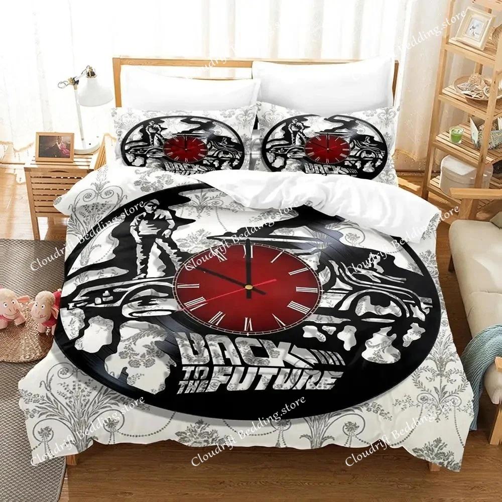 Back To The Future Bedding Set Boys Bedroom 3D Printed Duvet Cover Set Single Double Queen King Size Quilt Cover Pillowcase