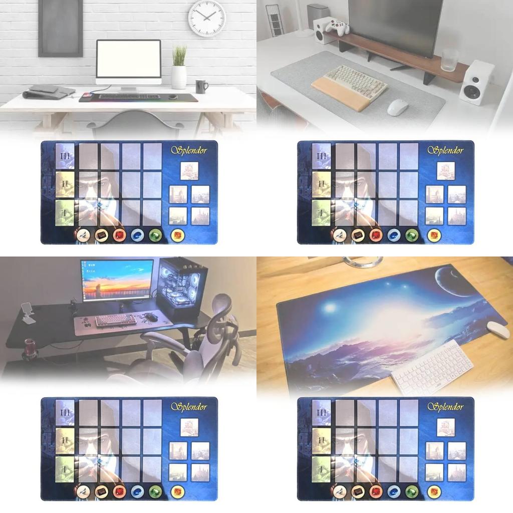 Gem Splendor Bordspelmat Met Harsoppervlak Voor Kaartspelers En Spelenthousiasten