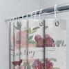 Colorful Shower Curtain 3D Printed Bath Decor – Flower Pattern Fabric For Bathroom Showers