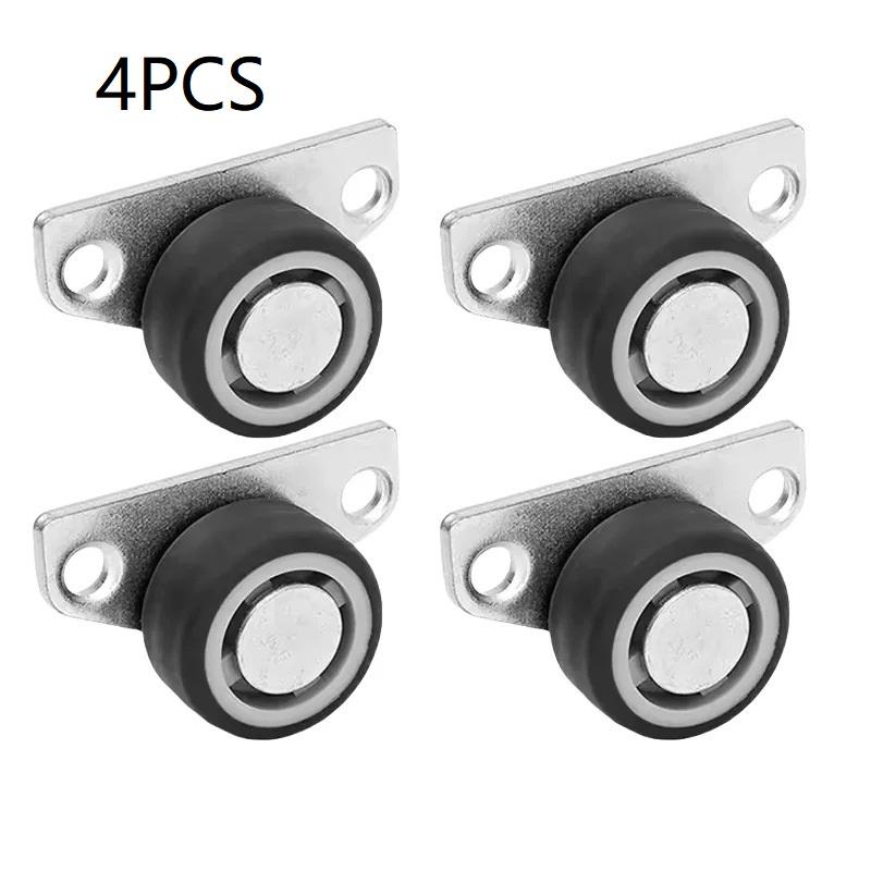 Side Mounted Drawer Casters 1/2/4Pcs Silent Wearproof Nylon Wheels for Kitchen Cabinet Furniture Repair Replacement