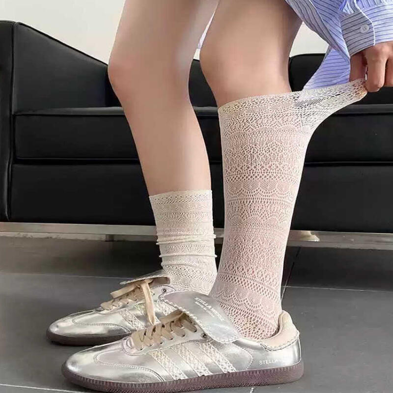 Merry Elegant Mood Long Lace Socks