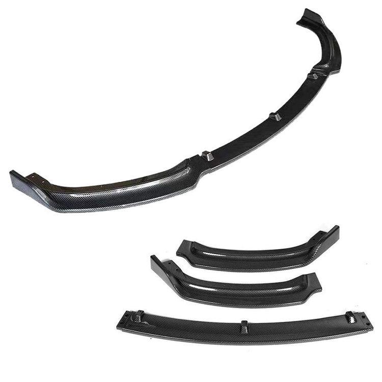 BMW 3 Series F30/F35 Front Lip Carbon Fiber Pattern Body Kit - Stylish Three-Section Front Diffuser.