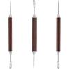 3PCS Latte Art Pen, Stainless Steel Dual-Ended Coffee Drawing Pen with Wood Handle Latte Art Tools Espresso Designs Barista Accessories Coffee Tool