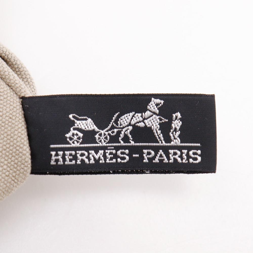 HERMES Bora Bora MM Pouch beige cotton unisex Used