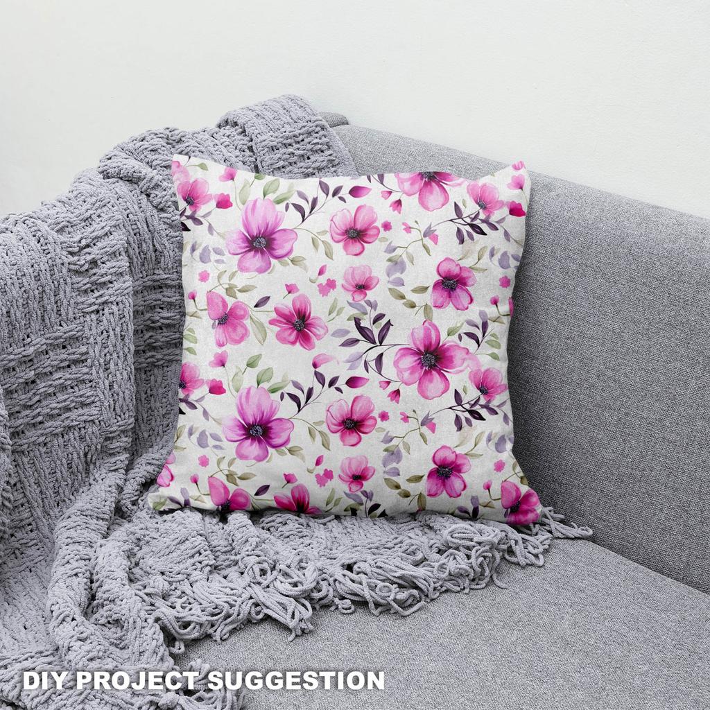 Royal Samt Stoff Polyester Zum Nähen - Motiv Blumen - Rdx2513