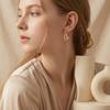 Premium 925 Sterling Silver Jewelry for Dates Gold Plated Cute Hollow Love Heart Shaped Moissanite Drop Stud Earrings for Women