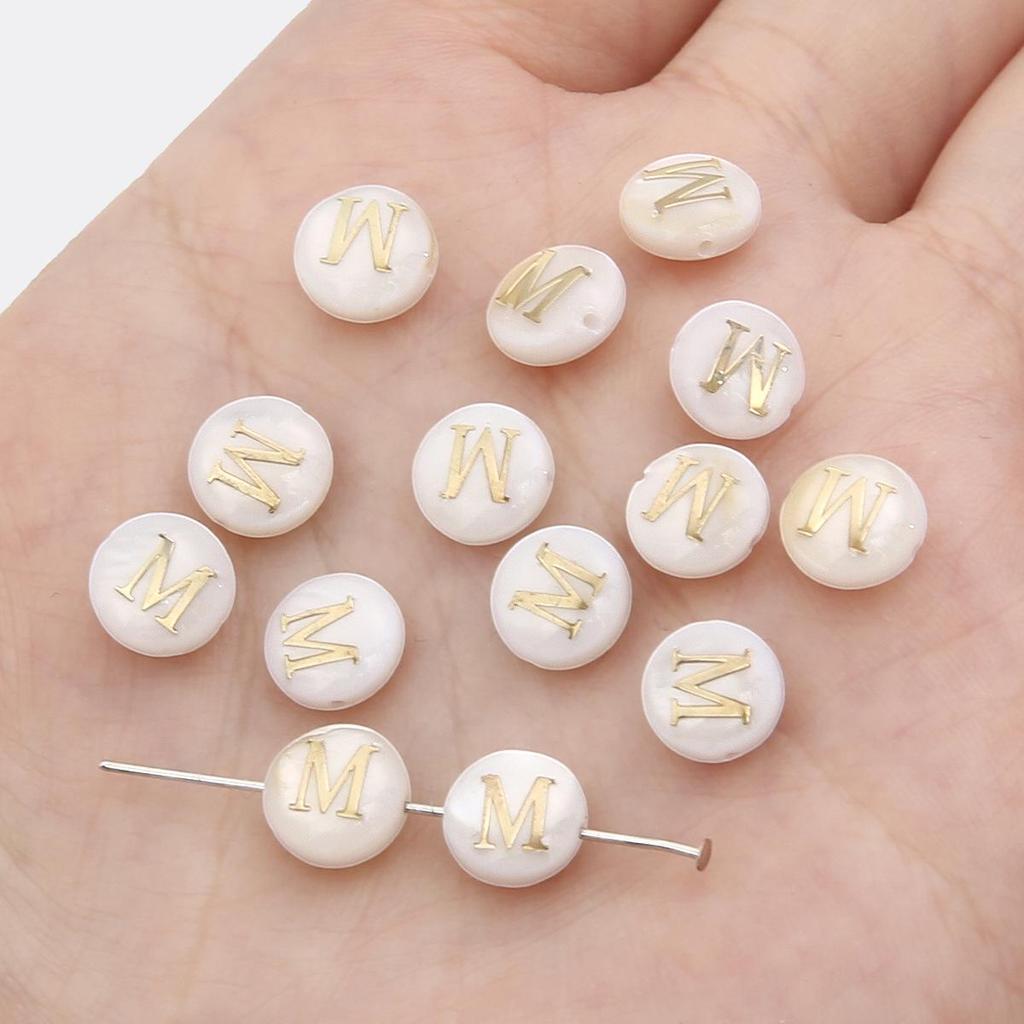 Gold Foil Seashell Beads: DIY Jewelry Making Materials for Bracelets, Necklaces, and Pendants