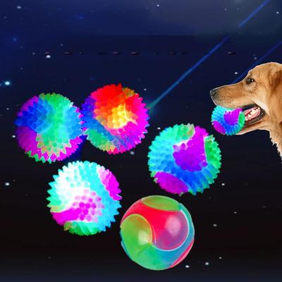 Jucărie pentru câini cu minge strălucitoare Mingi cu LED pentru câini, minge elastică intermitentă, bilă molară, culoarea animalelor de companie, jucării interactive pentru cățeluși, pisici, câine