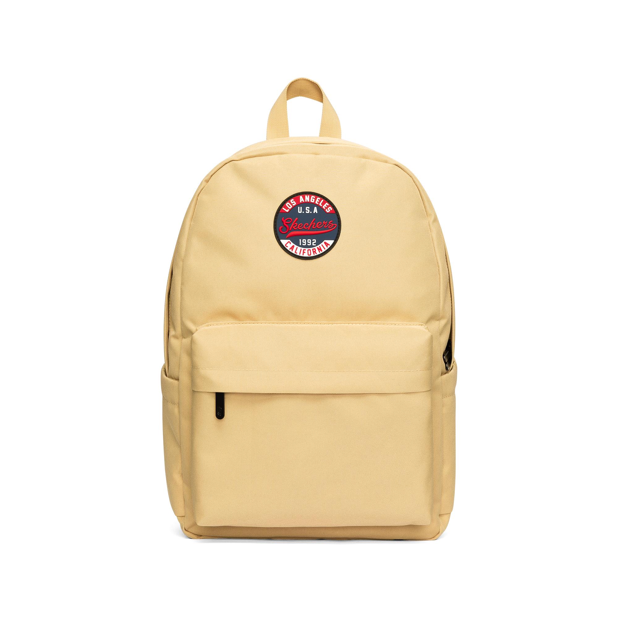 Skechers Classic Retro Large Capacity Fabric Backpack Unisex Backpack Cream L323U120-00G7 Custard
