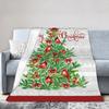 Red Truck Christmas Fleece Throw Blanket Nordic Merry Christmas New Year Blanket for Home Outdoor Super Warm Plush Thin Quilt