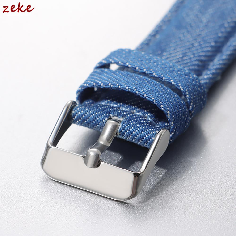 Denim Fabric Nylon Watch Band Canvas Watch Strap 22mm 24mm Universal Bracelet for Men Women with Pin Buckle Smartwatch Soft Belt