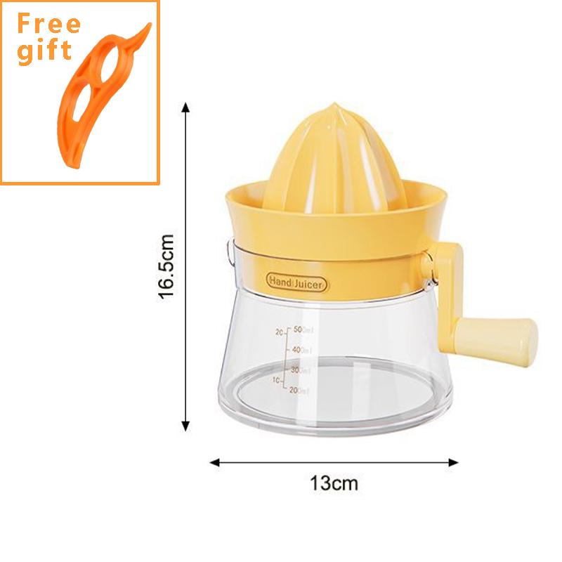 Hand Juicer for Orange Manual Lemon Grapefruit Squeezer with 500ml Storage Box Food Grade Plastic Fruit Juice Making Tool