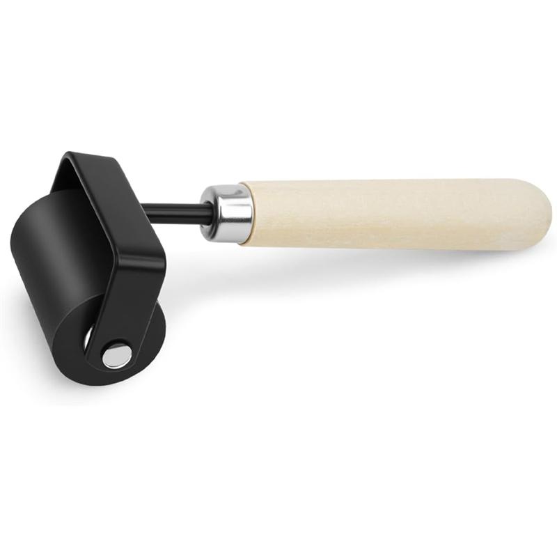 A27F-Brayer Roller For Printmaking, For Crafting, Wooden Handle Durable-Rubber Glue Roller For Ink, Paint, Great