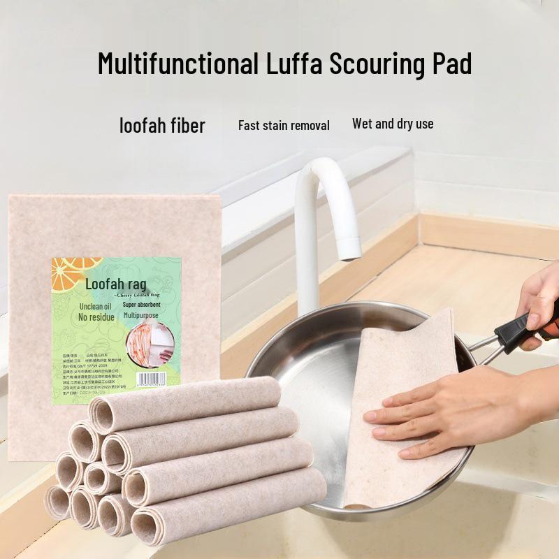 Multifunktionale Luffa-Reinigungstücher - Leicht zu reinigen, dicker Schwamm & Scheuerschwamm für schnelle Fleckenentfernung